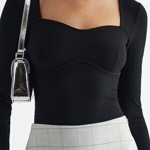 EXPRESS RIBBED SWEETHEART NECKLINE  TOP SIZE SMALL  AND MED